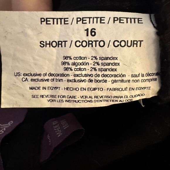 Gloria Vanderbilt Amanda Jeans 16P Short Black Tapered Leg Classic Rise Supreme - Picture 6 of 6